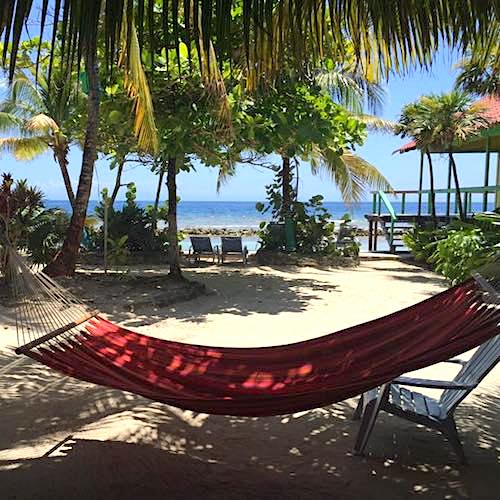 View from one of Reef House's rooms